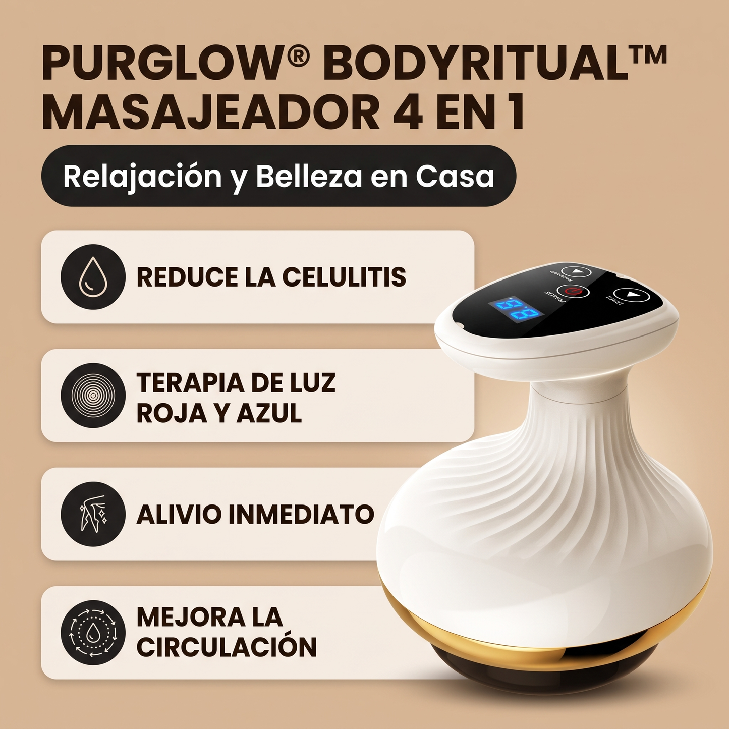 BodyRitual™ Masajeador Anticelulítico con Calor y Ventosa
